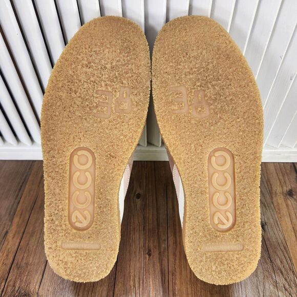 ECCO Crepetray Loafers Womens Sz 7 Beige Leather Slip On Gum Sole Comfort Shoes - Picture 7 of 9